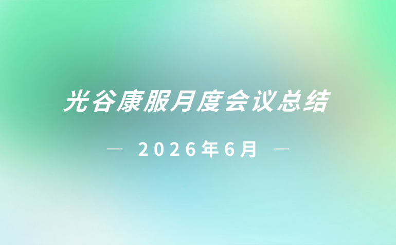 光谷康服2026年6月月度会议总结
