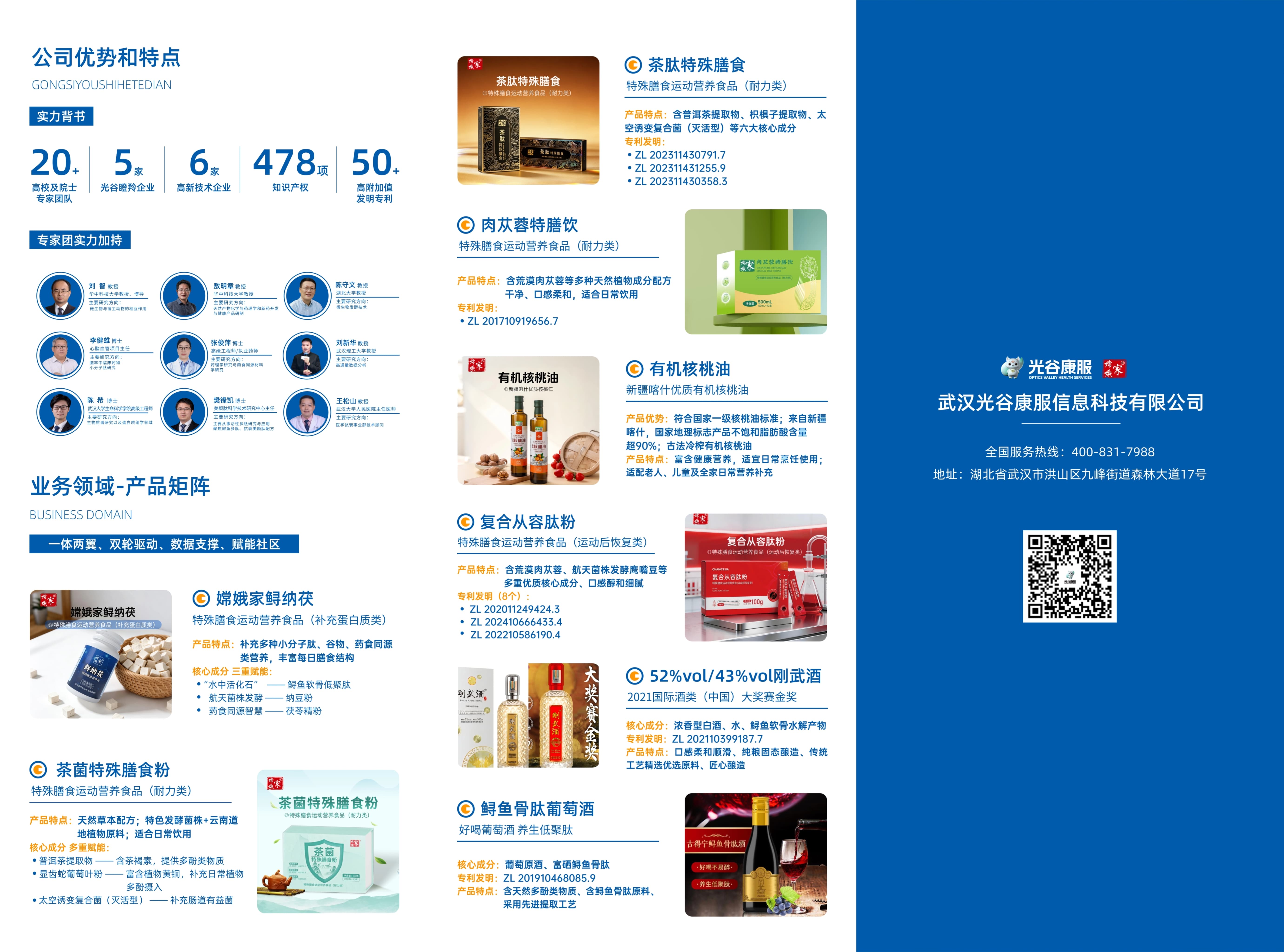 企业蓝色三折页2